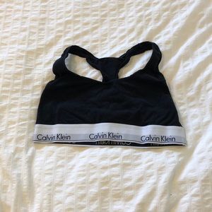 Calvin Klein black racerback bra